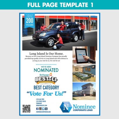 full page nomination ad template 1